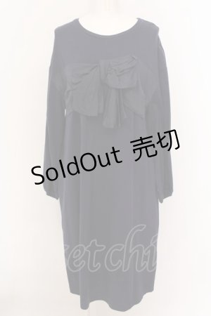 画像: Jane Marple Dans Le Salon / Drape ribbon onepiece M ネイビー O-25-02-23-047-JM-OP-IG-ZT059