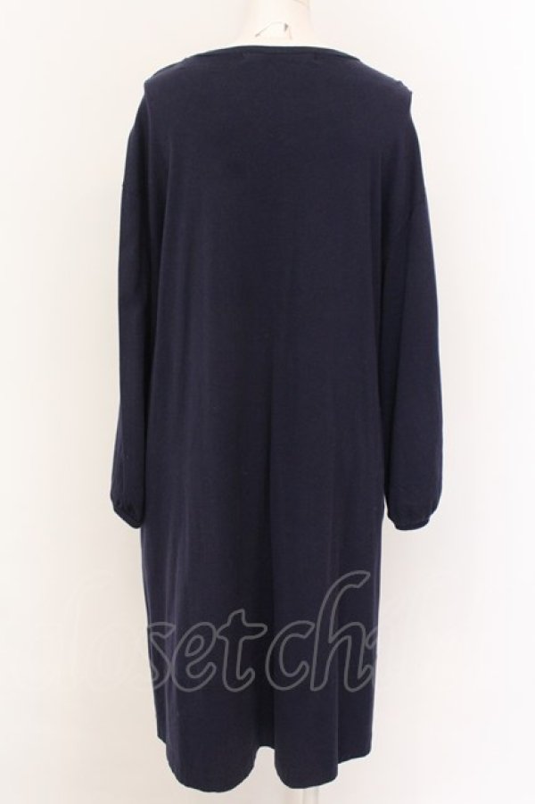 画像2: Jane Marple Dans Le Salon / Drape ribbon onepiece M ネイビー O-25-02-23-047-JM-OP-IG-ZT059 (2)
