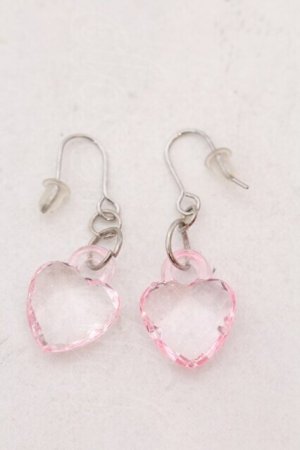 画像: MARBLE / ハートクリスタルピアス  ピンク O-25-02-23-1005-GO-AC-IG-OS