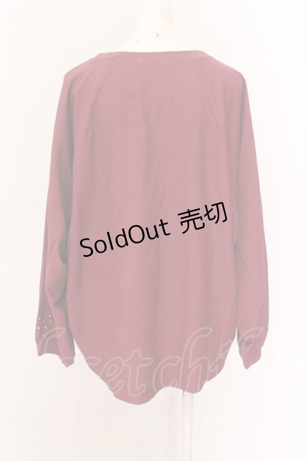 画像2: axes femme / アソートロゴドルマンTシャツ F ワイン O-25-02-23-003-AX-TS-SZ-OS (2)