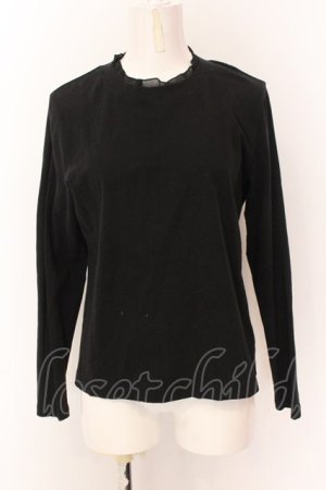 画像: Jane Marple Dans Le Salon / Soft bear T-cloth frill collar プルオーバー M ブラック O-25-02-23-029-JM-TO-IG-OS