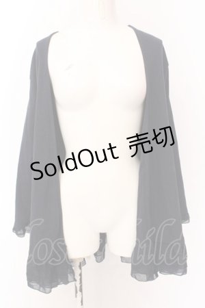 画像: axes femme / 裾レーストッパーカーデ M 紺 O-25-02-23-034-AX-TO-SZ-OS
