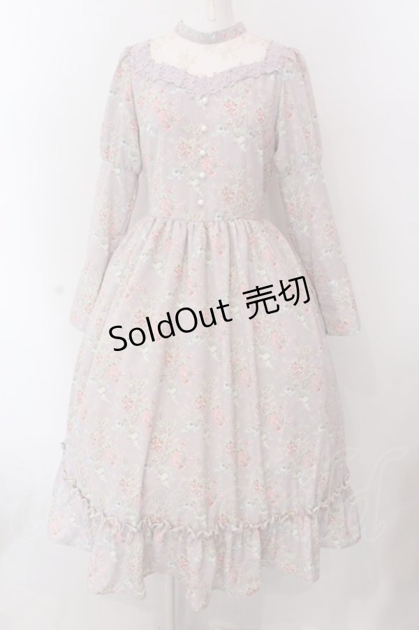 画像1: Kurumi Collaboration / KRハナジゴスリーブワンピース M ラベンダー O-25-02-24-024-LO-OP-IG-OS (1)