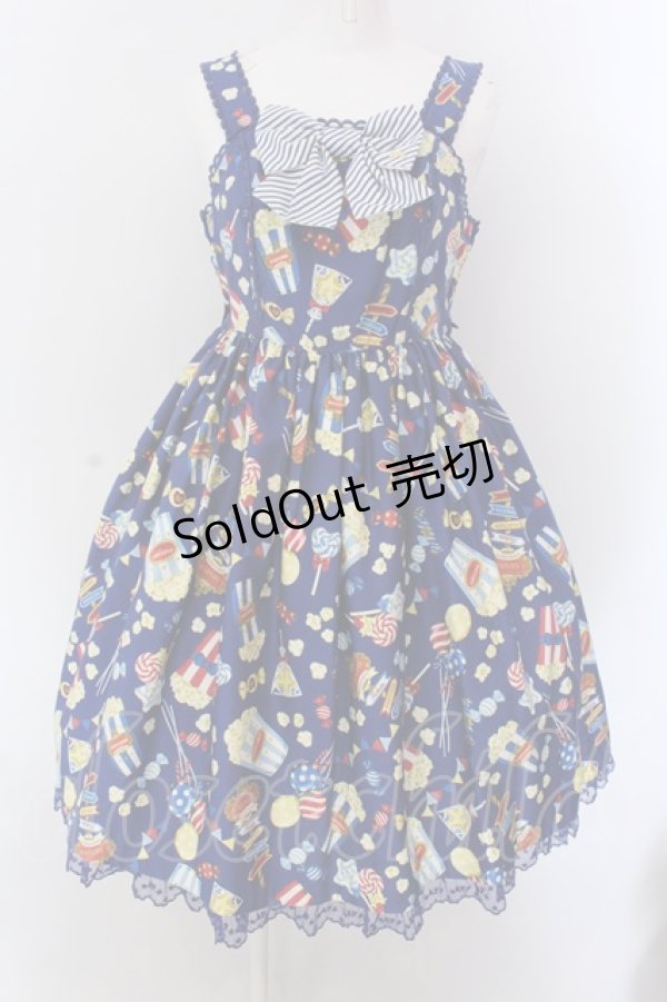 画像1: Angelic Pretty / Happy Park Carnivalジャンパースカート  ネイビー O-25-02-24-033-AP-OP-OW-OS (1)