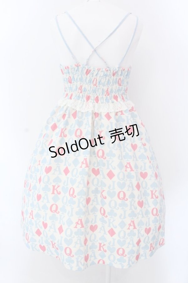 画像5: Shirley Temple / トランプ総柄プリントベビードール（Ladies） F アイボリー×サックス O-25-02-24-035-ET-OP-OW-OS (5)