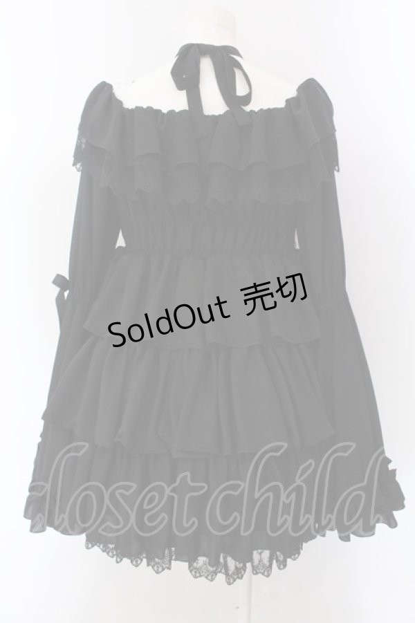 画像5: Vallee lys / Coquelicot dress ショート丈  ブラック O-25-02-24-039-EL-OP-OW-OS (5)
