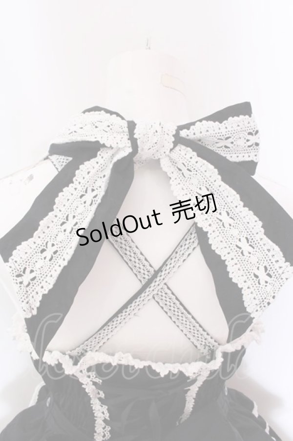 画像6: BABY,THE STARS SHINE BRIGHT / フルールフリルジャンパースカート  クロ×シロ O-25-02-24-004-BA-OP-OW-OS (6)