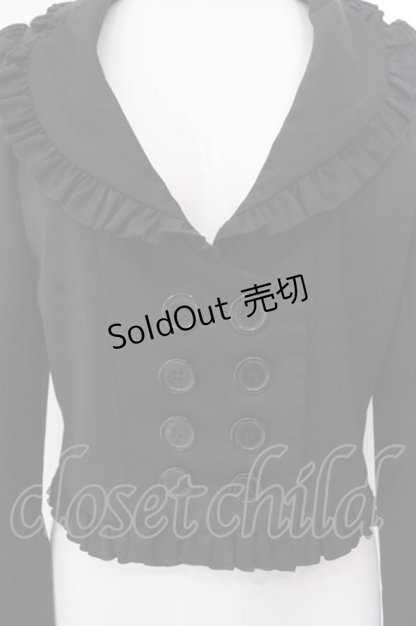 画像2: BPN / フリルハート襟ジャケット M ブラック O-25-02-24-054-GO-JA-IG-OS (2)