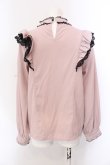 画像4: Rojita / ハートバックルラッフルフリルブラウス  ピンク×クロ O-25-02-24-075-LO-BL-IG-OS (4)