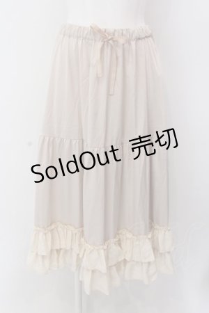 画像: axes femme kawaii / ミディフリルペチスカート M 生成り O-25-02-24-084-AX-SK-IG-OS