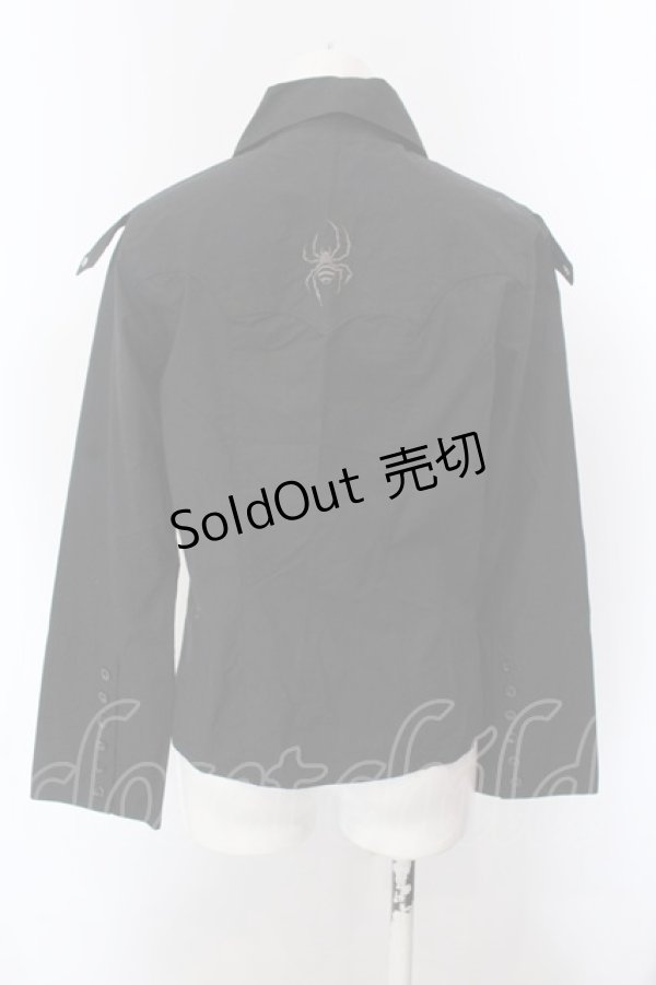 画像4: BPN / スパイダー刺繍蝙蝠襟ブラウス M ブラック O-25-02-24-094-GO-BL-IG-OS (4)