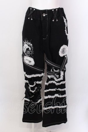 画像: DimMoire / Deco Denim Pants　デニムパンツ M ブラック×ホワイト O-25-02-24-002-GO-PA-OW-ZI