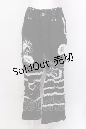 画像: DimMoire / Deco Denim Pants　デニムパンツ M ブラック×ホワイト O-25-02-24-002-GO-PA-OW-ZI