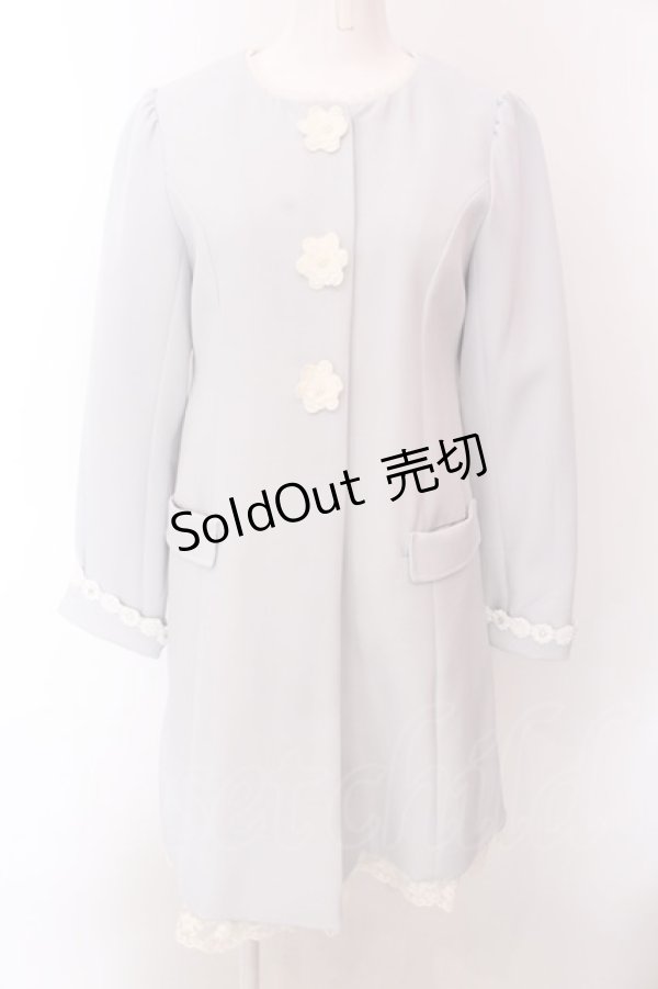 画像1: LODISPOTTO / フローラボタンノーカラーコート S サックス O-25-02-24-015-LO-JA-OW-OS (1)