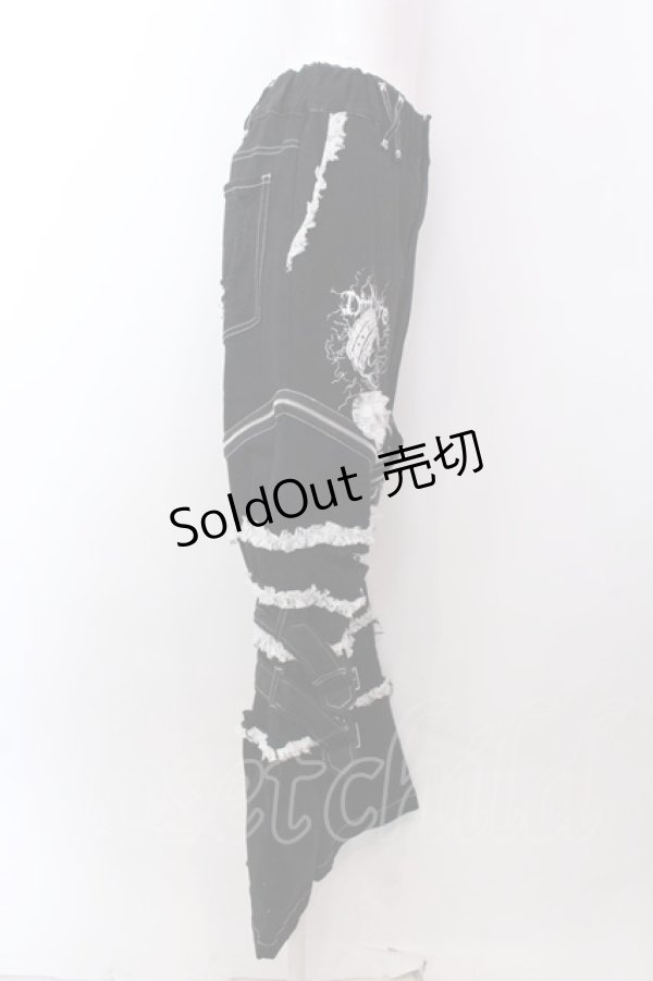 DimMoire / Deco Denim Pants デニムパンツ M ブラック×ホワイト