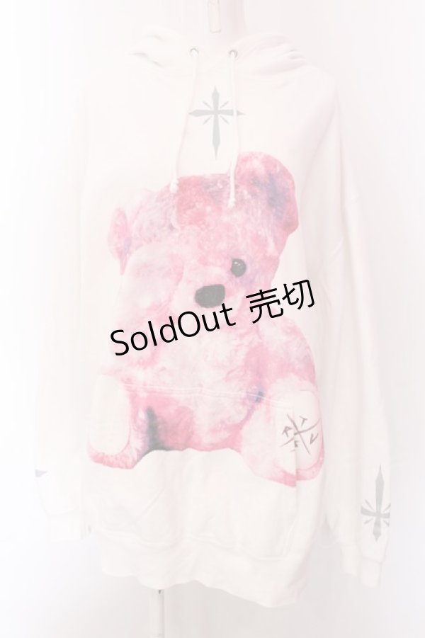 画像1: TRAVAS TOKYO / FURRY BEARプルオーバーパーカー F ホワイト O-25-02-24-016-PU-TO-YM-OS (1)