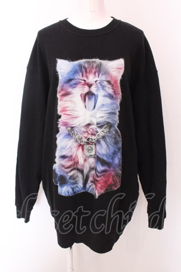 画像1: TRAVAS TOKYO / Glutton cat L/S　カットソー F ブラック O-25-02-24-018-PU-TO-YM-ZI (1)