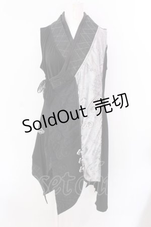 画像: Qutie Frash / チャイナインナーチュニック  ブラック×シルバー O-25-02-25-027-QU-TO-OW-ZY