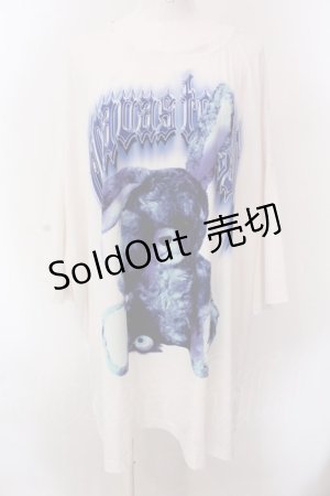 画像: TRAVAS TOKYO / Plush bunny zombie ビッグTシャツ F ホワイト O-25-02-25-038-PU-TO-OW-OS
