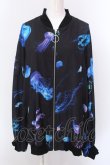 画像1: TRAVAS TOKYO / 総柄シフォンブルゾン F ブラック O-25-02-25-039-PU-JA-OW-ZI (1)