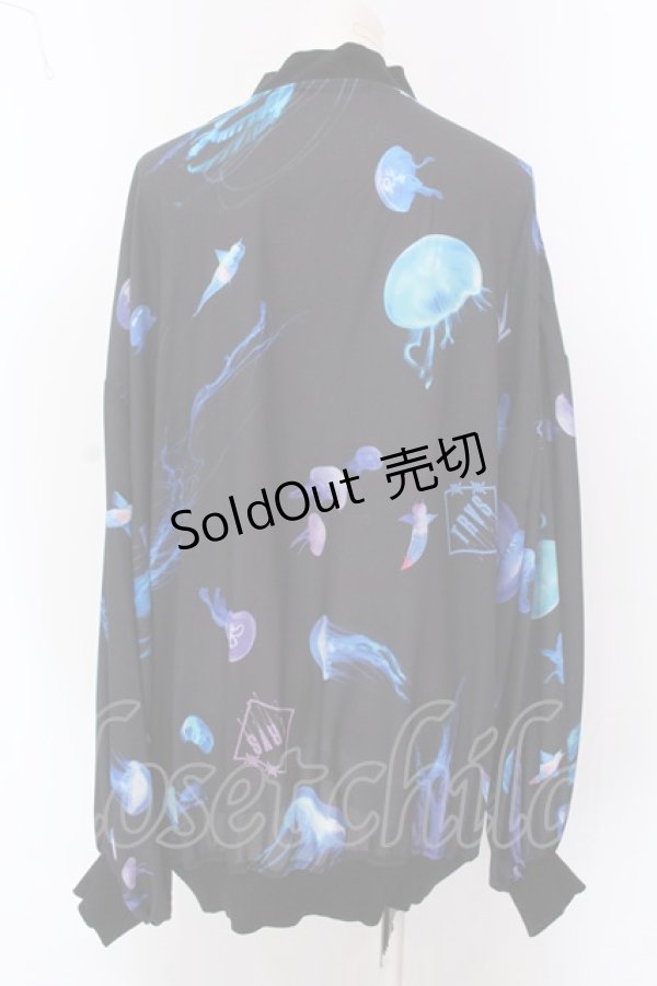 画像3: TRAVAS TOKYO / 総柄シフォンブルゾン F ブラック O-25-02-25-039-PU-JA-OW-ZI (3)