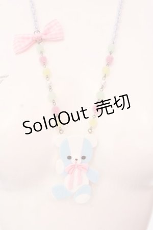 画像: Angelic Pretty / BEAR TOYネックレス  サックス O-25-02-25-046-AP-AC-IG-OS