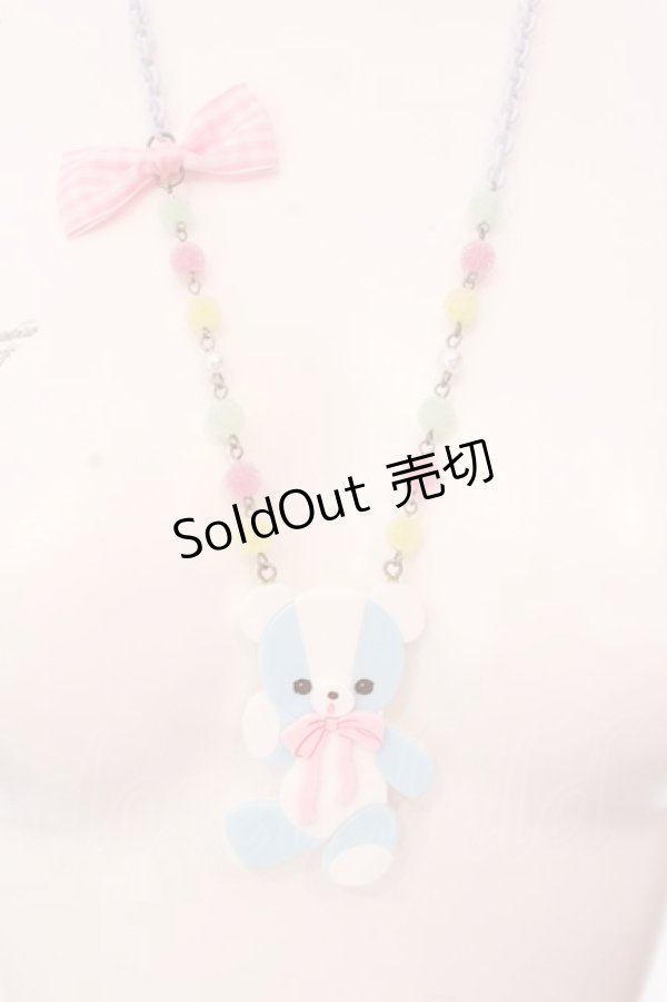 画像1: Angelic Pretty / BEAR TOYネックレス  サックス O-25-02-25-046-AP-AC-IG-OS (1)