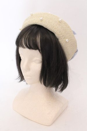 画像: axes femme kawaii / リボンサマーベレー  ナチュラル O-25-02-25-052-AX-AC-IG-OS