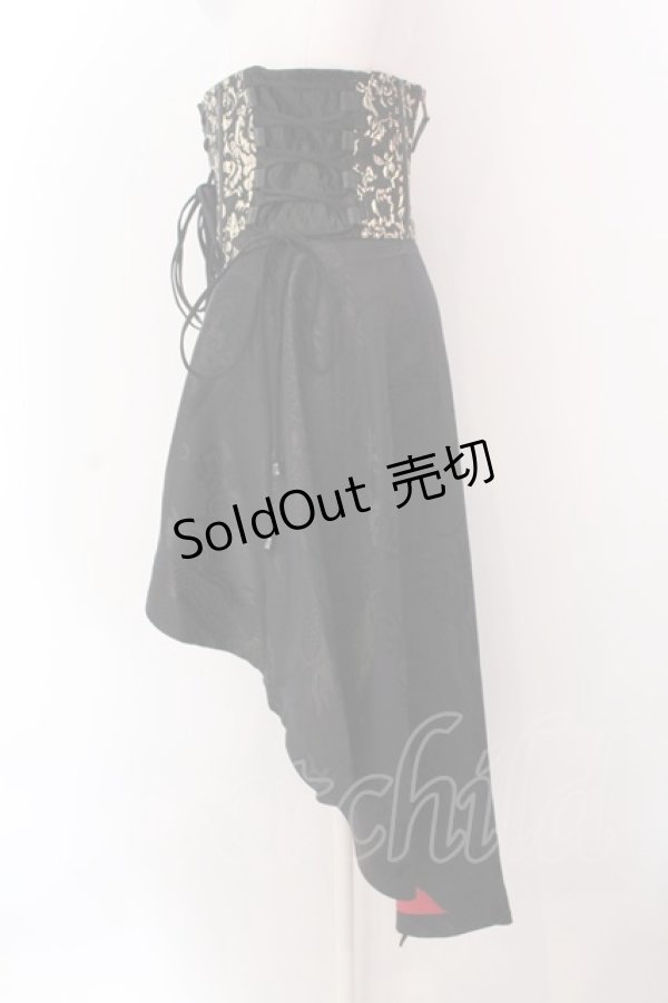 画像3: Qutie Frash / 後ろロングラップコルセット  ブラック×レッド×ゴールド O-25-02-25-020-QU-TO-OW-OS (3)
