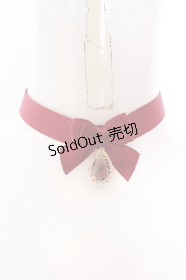 画像1: LOLITAその他 / ドロップモチーフチョーカー  ワイン O-25-02-26-046-LO-AC-OW-OS (1)