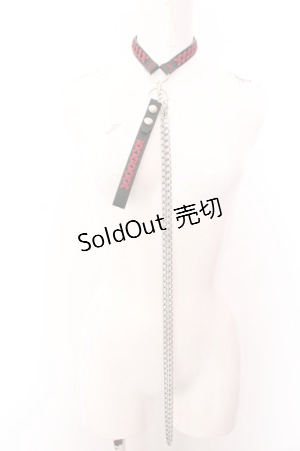 画像1: Otori. / 独り占めチョーカー/ブレス『支配』  ブラック×レッドリボン O-25-05-30-1018-PU-AC-OW-ZT444-F002 (1)