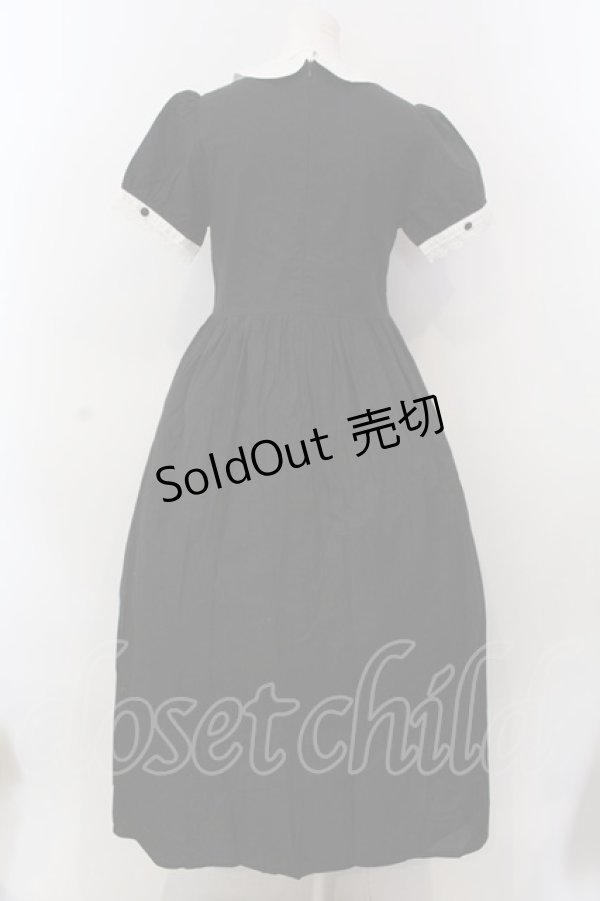 画像5: SERAPHIM / 夏のエコールワンピース（コットン　ロング丈）  クロ O-25-02-26-1003-LO-OP-OW-OS (5)