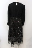 画像4: axes femme POETIQUE / 花刺繍チュールワンピース  黒 O-25-02-26-1039-AX-OP-ET-OS (4)