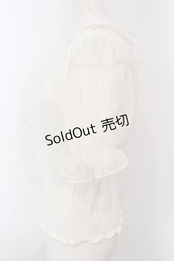 画像3: axes femme / チュールキャミセットプルオーバー  シロ O-25-02-26-1004-AX-TO-IG-OS (3)