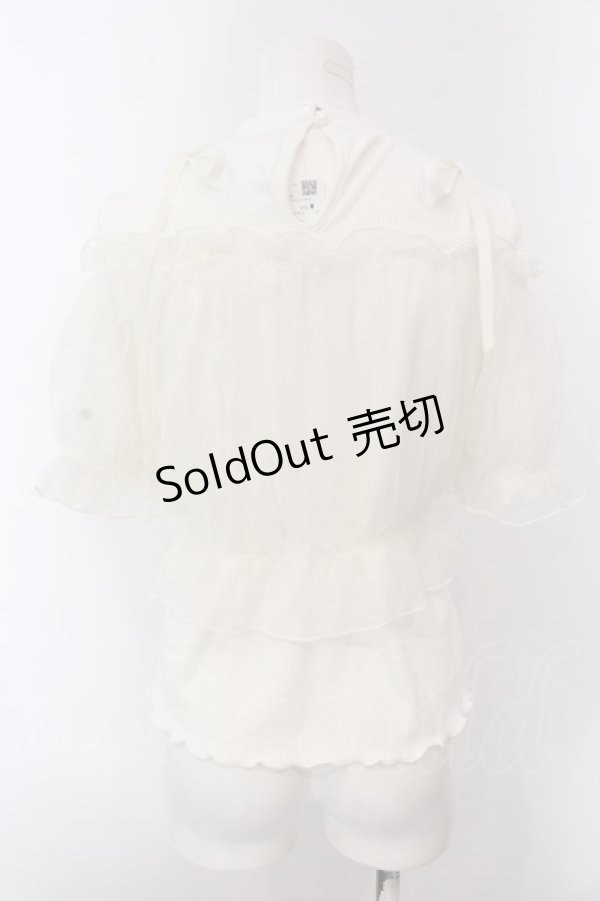 画像4: axes femme / チュールキャミセットプルオーバー  シロ O-25-02-26-1004-AX-TO-IG-OS (4)