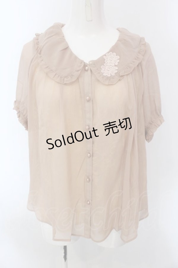 画像1: axes femme / 重ね着風フェミニンシャツブラウス M アワピンク O-25-02-26-1012-AX-BL-SZ-OS (1)