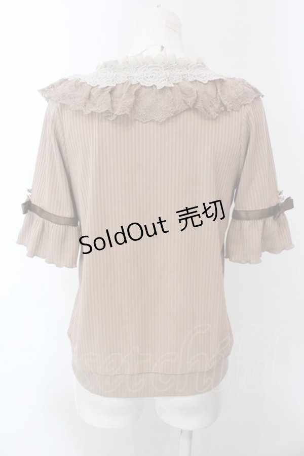 画像4: axes femme / 透けローズレースカットカーデ M ベージュ O-25-02-26-1013-AX-TO-SZ-OS (4)