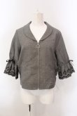 画像1: axes femme / スカラップ刺繍袖ブルゾン M グレー O-25-02-26-1025-AX-TO-SZ-OS (1)