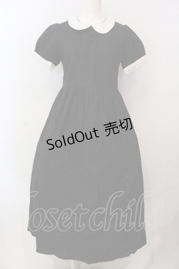 画像1: SERAPHIM / 夏のエコールワンピース（コットン　ロング丈）  クロ O-25-02-26-1003-LO-OP-OW-OS (1)