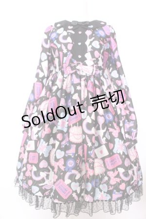 画像: Angelic Pretty / Girly Stickerワンピース  クロ O-25-02-26-006-AP-OP-OW-OS