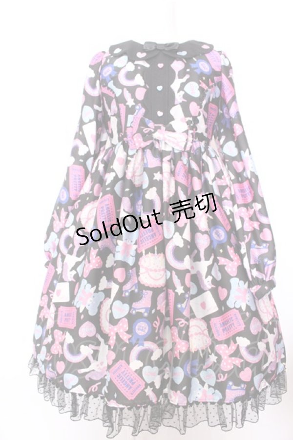 画像1: Angelic Pretty / Girly Stickerワンピース  クロ O-25-02-26-006-AP-OP-OW-OS (1)