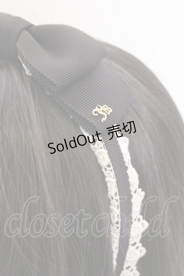 画像2: Innocent World / ミニバラレースカチューシャ  クロ×シロ O-25-02-26-055-IW-AC-OW-OS (2)