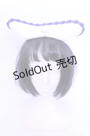 画像: Moi-meme-Moitie / M+CROIXキャップ  ホワイト×ブルー O-25-02-26-058-MO-AC-IG-OS