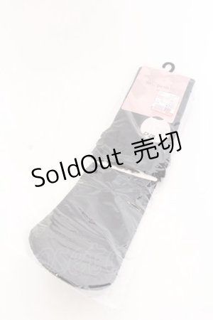 画像: m petit by misako / タテレーシーフリルオーバーニーソックス 23-25ｃｍ クロ O-25-02-26-064-LO-ZA-OW-OS