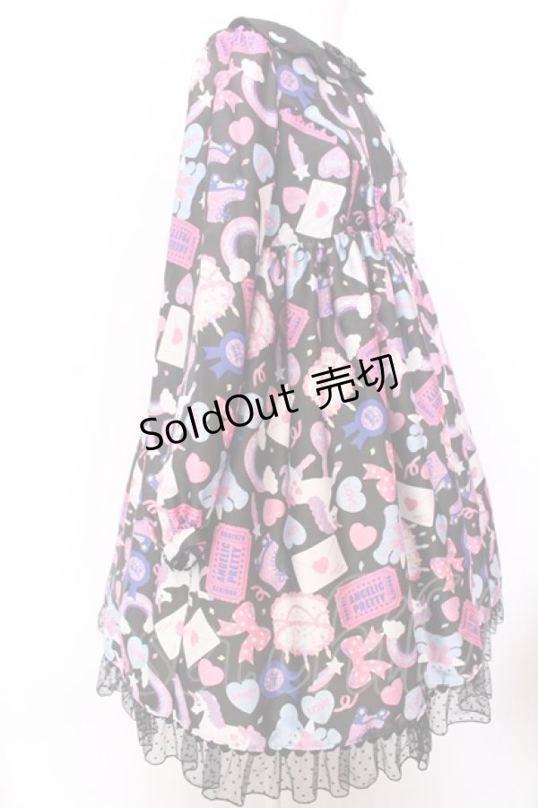画像4: Angelic Pretty / Girly Stickerワンピース  クロ O-25-02-26-006-AP-OP-OW-OS (4)