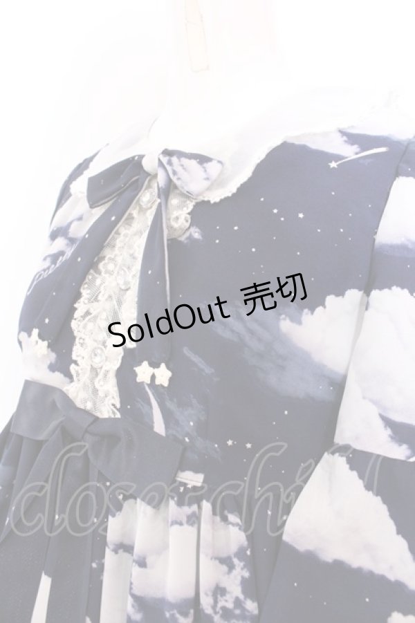 画像2: Angelic Pretty / Misty Skyワンピース  ネイビー O-25-02-26-007-AP-OP-OW-OS (2)