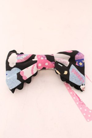 画像: Angelic Pretty / Girly Stickerバレッタ  クロ O-25-02-26-083-AP-AC-OW-OS