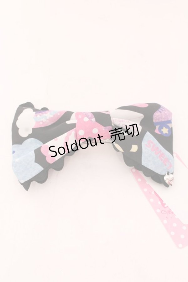 画像1: Angelic Pretty / Girly Stickerバレッタ  クロ O-25-05-29-1024-AP-AC-OW-ZT394-F004 (1)