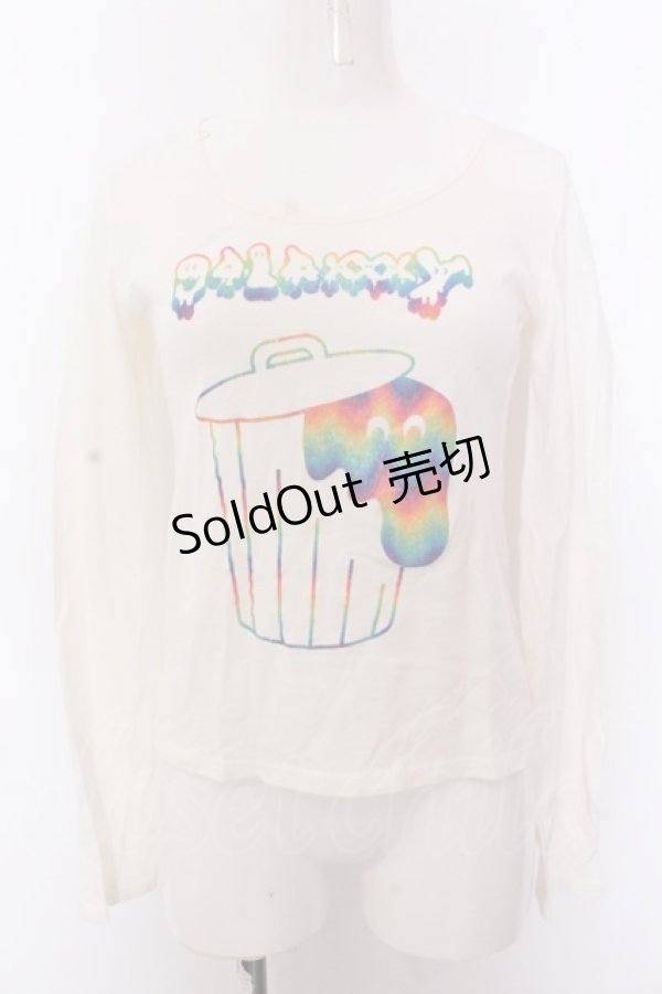画像1: galaxxxy / カラフルポリバケツカットソー  アイボリー O-25-02-26-019-PU-TO-OW-ZI (1)