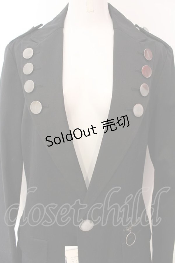 画像2: BPN FOR MEN / 多ボタンロングジャケット M ブラック O-25-02-27-026-GO-JA-IG-OS (2)